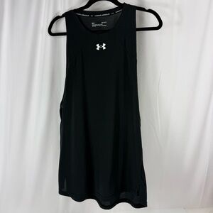 Under Armour UA Men's Fitted Heatgear Sleeveless Drop Arm L Black Tank Top Shirt